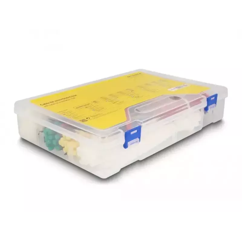 DeLOCK nippusidevalikoima laatikossa nippusidepihdeillä, 600 kpl, monivärinen