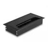 Läpivientikappale DELOCK 66856 pöytään, musta, 80×160×28 mm, 1 kpl
