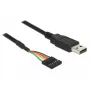 USB-kaapeli DeLOCK 1,8 m USB2.0-A/TTL 6-napainen musta