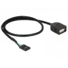 USB-kaapeli DeLOCK 83825 USB 2.0 0,4 m musta