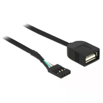 USB-kaapeli DeLOCK 83825 USB 2.0 0,4 m musta