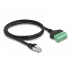 DeLOCK RJ45-kaapeli Cat.6 uros - riviliitinadapteri 1 m 2-osainen
