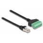 DeLOCK RJ45-kaapeli Cat.6 uros - riviliitinadapteri 1 m 2-osainen