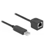 Sarjaliitäntäkaapeli DeLOCK 64162 USB 2.0 Type-A - RS-232 RJ45 25 cm musta
