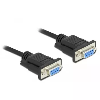 Sarjakaapeli RS-232 D-Sub 9 naaras-naaras null modem DeLOCK 87516