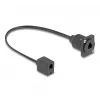DeLOCK D-Type RJ10 kaapeli naaras-naaras musta 30 cm