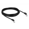 DeLOCK RJ45-verkkokaapeli Cat.6A S/FTP 45° alaspäin kulma 5 m musta
