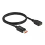 DisplayPort-jatkokaapeli DeLOCK 8K 60 Hz 1 m