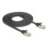 Verkkokaapeli DeLOCK RJ45 litteä 5 m Cat6A musta