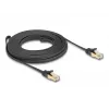 Verkkokaapeli DeLOCK RJ45 litteä 7,5 m Cat6A U/FTP musta