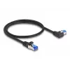 DeLOCK RJ45 verkkokaapeli Cat.6A S/FTP 0,5 m musta