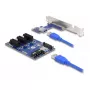DeLOCK riser-kortti PCI Express x1 3 x PCIe x1 50 cm USB-kaapeli