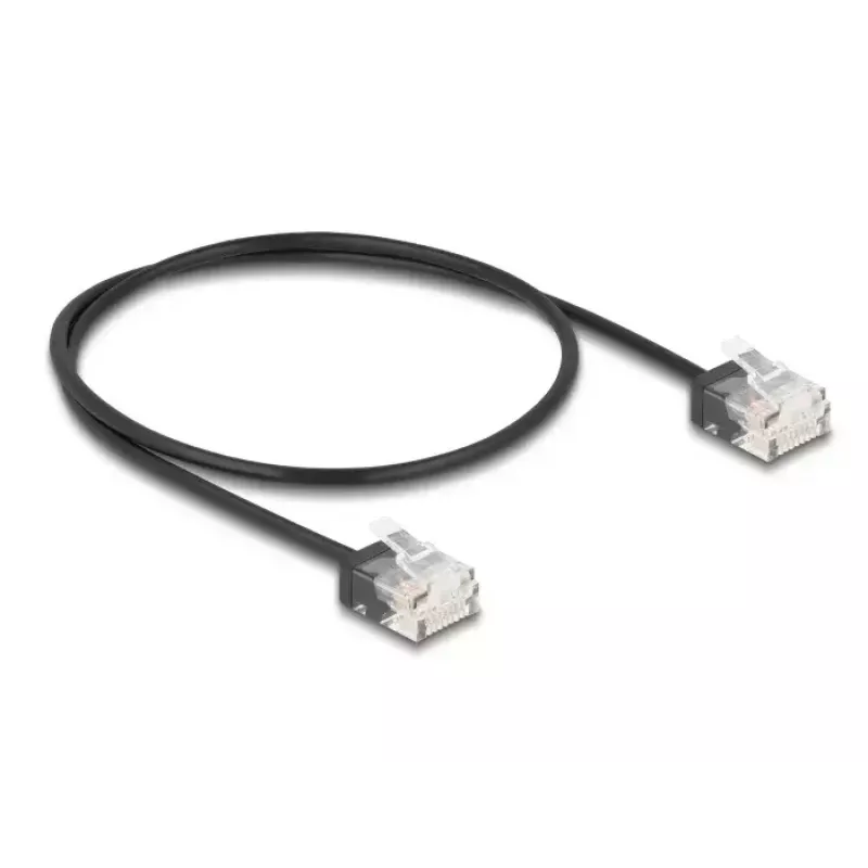 Verkkokaapeli DeLOCK RJ45 Cat.6 UTP 0,5 m musta