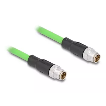 Verkkokaapeli DeLOCK M12-kaapeli X-koodattu 8-napainen uros-uros PUR (TPU) 2 m