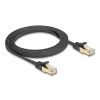 Verkkokaapeli DeLOCK RJ45 litteä Cat.6A 2 m musta