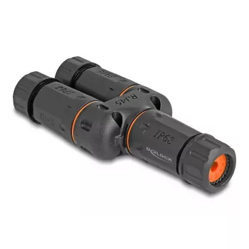 Verkkokaapeli DeLOCK 88143 Y-sovitin RJ45 2 x RJ45 Cat.6 musta