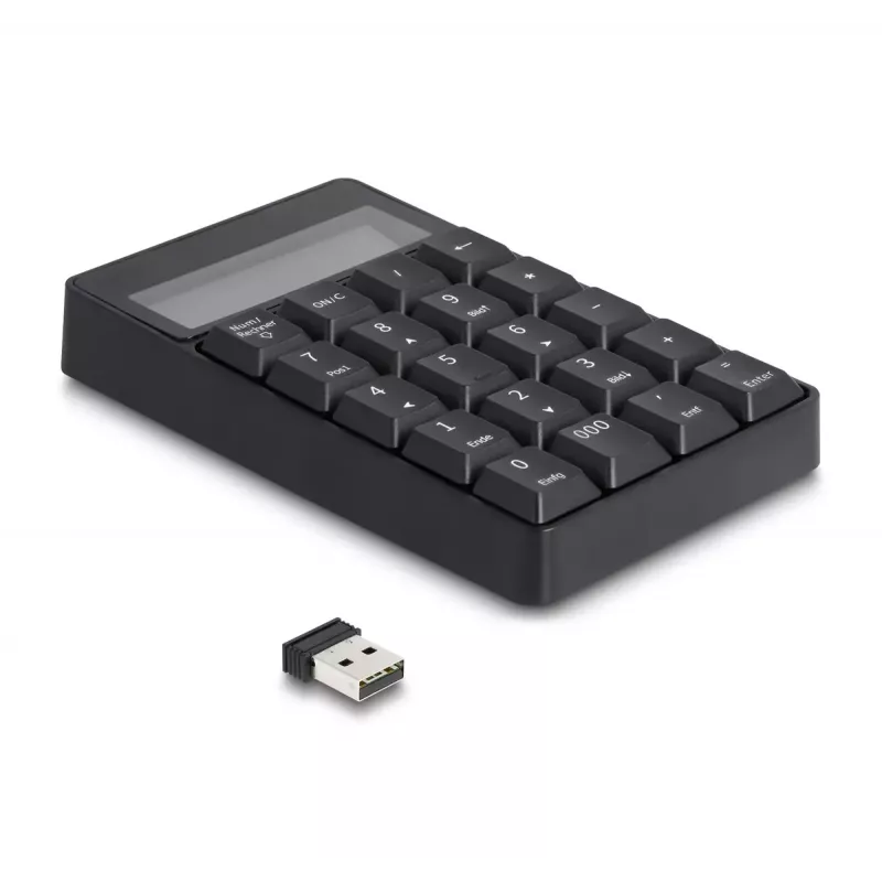 Numeronäppäimistö DeLOCK 12113 USB musta 20 näppäintä yleismallinen