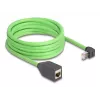 DeLOCK verkkokaapeli RJ45 Cat.6A ylöspäin kulma uros naaras 5 m vihreä
