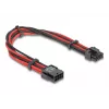 Sisäinen virtakaapeli DELOCK 80975 — 8-napainen PCI-E 6+2-napaiseen, 0,3 m