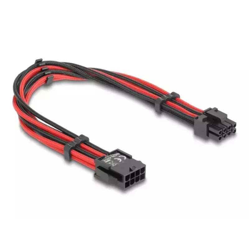 Sisäinen virtakaapeli DELOCK 80975 — 8-napainen PCI-E 6+2-napaiseen, 0,3 m