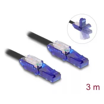 Verkkokaapeli DeLOCK 80928 RJ-45 Cat6 3 m musta violetti