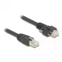 DeLOCK kaapeli RJ45-uros RJ45-urokseen 1 m Cat.6A S/FTP musta