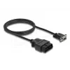 DELOCK sovitinkaapeli OBD-2 uros DB-9 naaras, Cat5e, musta, 1,15 m