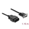 DELOCK sovitinkaapeli OBD-2 uros DB-9 naaras, Cat5e, musta, 1,15 m