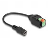 DeLOCK DC 2,1 x 5,5 mm plugi 2-napaiseen liitinrimaan sovitin 15 cm