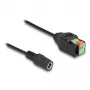 DeLOCK DC 2,1 x 5,5 mm plugi 2-napaiseen liitinrimaan sovitin 15 cm