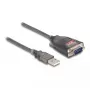 DeLOCK sovitin USB 2.0 Type-A sarjaporttiin RS-232 D-Sub 9-napainen pistoke 3m