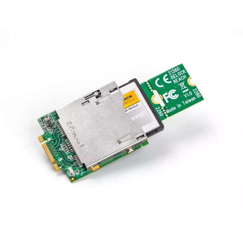 DeLOCK sovitin M.2 Key B+M pistoke CFexpress-paikkaan, M.2, CFexpress B, CF