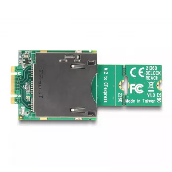 DeLOCK sovitin M.2 Key B+M pistoke CFexpress-paikkaan, M.2, CFexpress B, CF