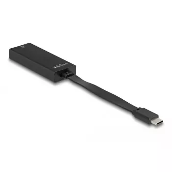 DeLOCK 66246 kaapelisovitin RJ-45 USB C musta 0,09 m
