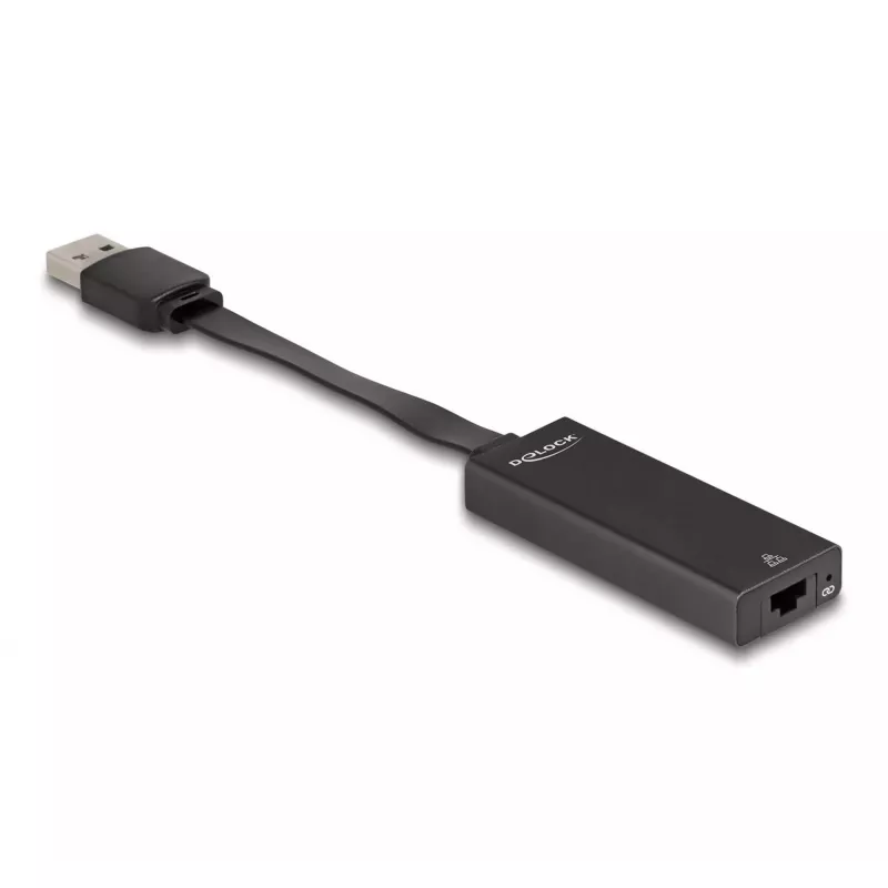 DeLOCK 66245 kaapelisovitin USB Type-A RJ-45 musta 0,09 m