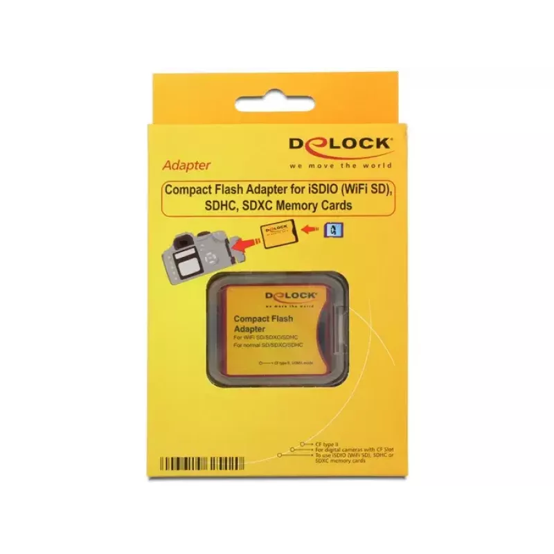 Delock 62542 korttisovitin SD/SDHC/SDXC CompactFlashiin