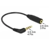 Audiokaapeli DeLOCK 0,175 m 3,5 mm/2,5 mm musta