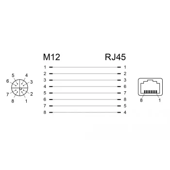 Kaapelin sukupuolenmuunnin DeLOCK 66316 M12 RJ45 musta