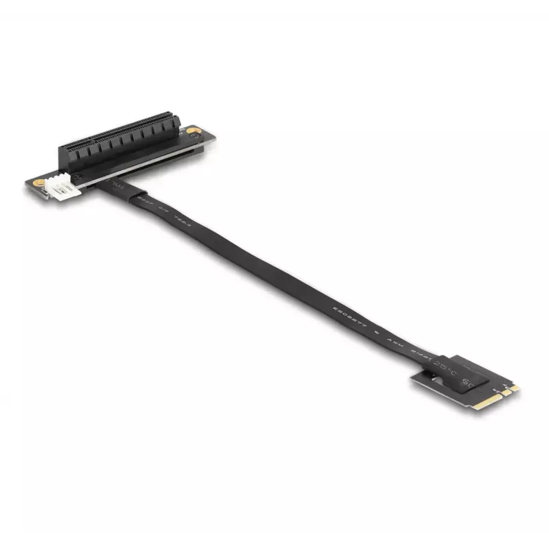 DeLOCK M.2 Key A+E – PCIe x8 NVMe -sovitin taivutettu 20 cm kaapelilla