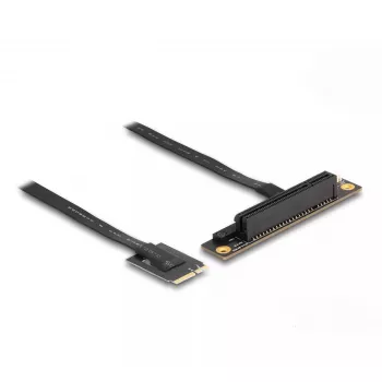DeLOCK M.2 Key A+E – PCIe x8 NVMe -sovitin taivutettu 20 cm kaapelilla