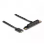DeLOCK M.2 Key A+E – PCIe x8 NVMe -sovitin taivutettu 20 cm kaapelilla