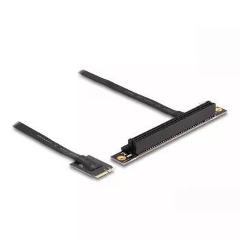 DeLOCK M.2 Key A+E – PCIe x16 NVMe -sovitin taivutettu 20 cm kaapelilla