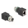 DeLOCK M12-sovitin D-koodattu 4-napainen naaras – RJ45-naaras suora