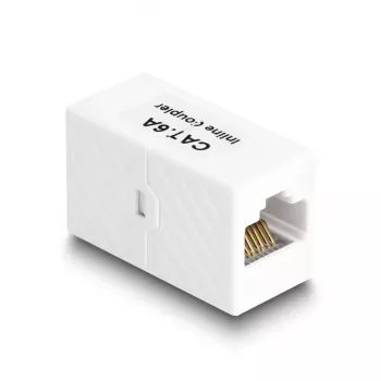 Delock 88134 sovitin RJ45-liitäntä - RJ45-liitäntä, Cat.6A UTP, valkoinen