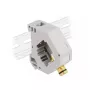 Keystone-moduuli DELOCK 87162 — liitin – liitin, harmaa/valkoinen, 60,1 × 59,4 × 21,6 mm