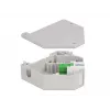 Keystone-moduuli DELOCK 87165 — SC–SC-sovitin, vihreä/harmaa/valkoinen, 60,1×59,4×21,6 mm