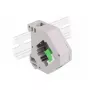 Keystone-moduuli DELOCK 87165 — SC–SC-sovitin, vihreä/harmaa/valkoinen, 60,1×59,4×21,6 mm