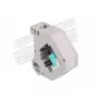 Delock 87173 Keystone SC Simplex - SC Simplex -sovitin DIN-kiskoon, aqua