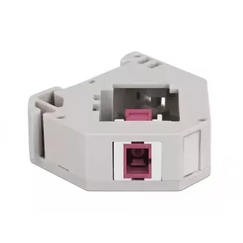 Keystone-moduuli DELOCK 87182 — SC–SC-duplex-sovitin, harmaa/violetti/valkoinen, 60,1×59,4×21,6 mm