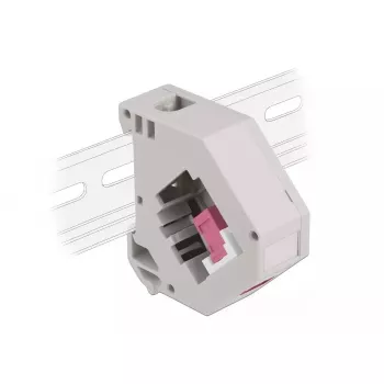 Keystone-moduuli DELOCK 87182 — SC–SC-duplex-sovitin, harmaa/violetti/valkoinen, 60,1×59,4×21,6 mm